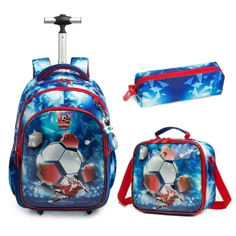 Le sac des voyageurs 12806T-3 Sac à Dos Roulettes Enfant Ecole