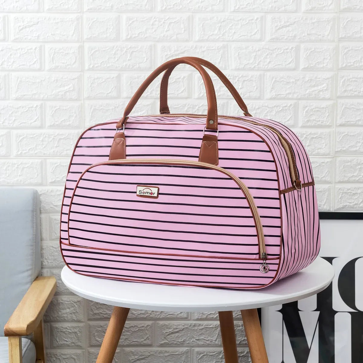 Le sac des voyageurs 13 / 52x35cm Portable Travel Bag PU Duffel Bags Waterproof Large Small Women Hand Bag Short-term Travel Shoulder Bag Large Capacity Handbags