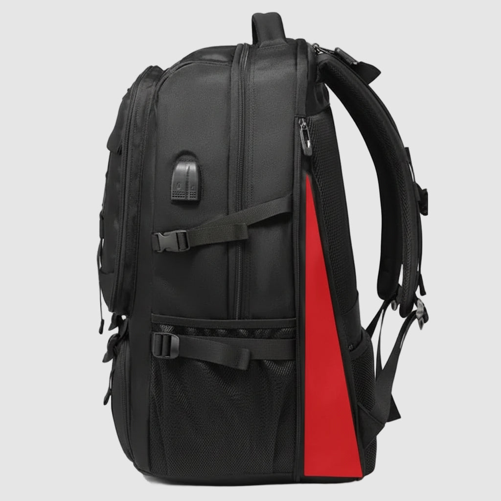 Le sac des voyageurs 50L 80L Large Travel Backpack Men Separate Shoe Compartment Business Bag Outdoor Sports Waterproof Man Black Storage Backpacks