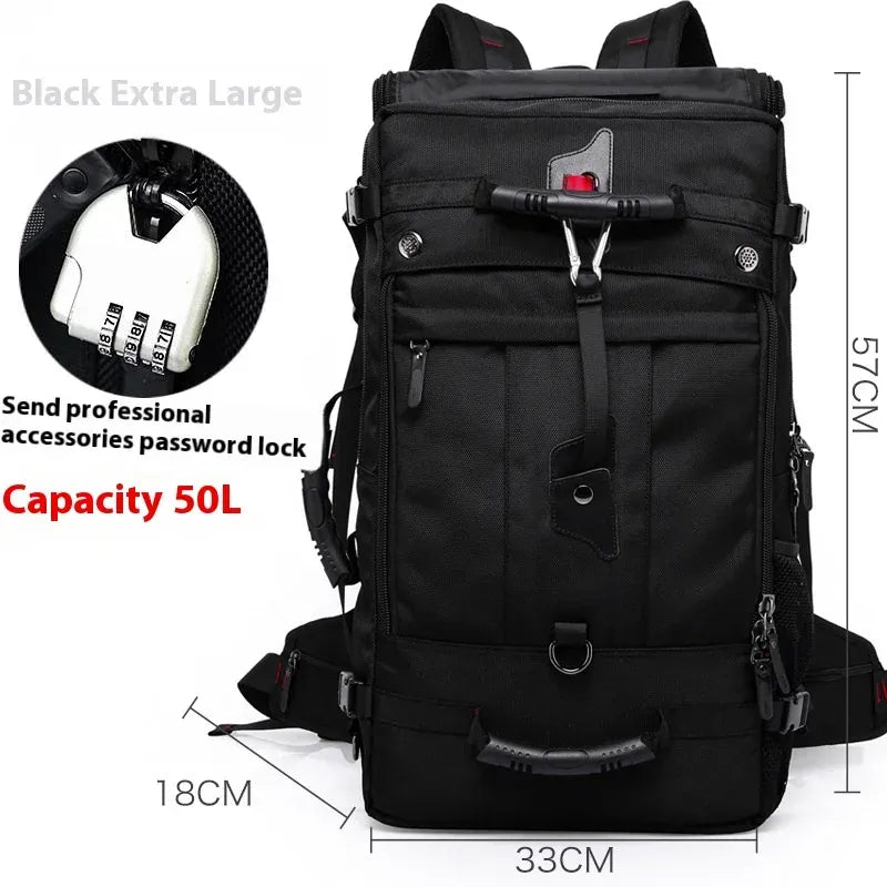 Le sac des voyageurs 50L black with lock Sac à Dos Voyage Etanche