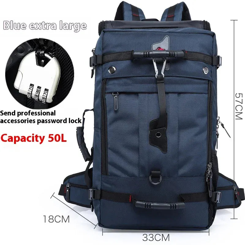 Le sac des voyageurs 50L blue with lock Sac à Dos Voyage Etanche