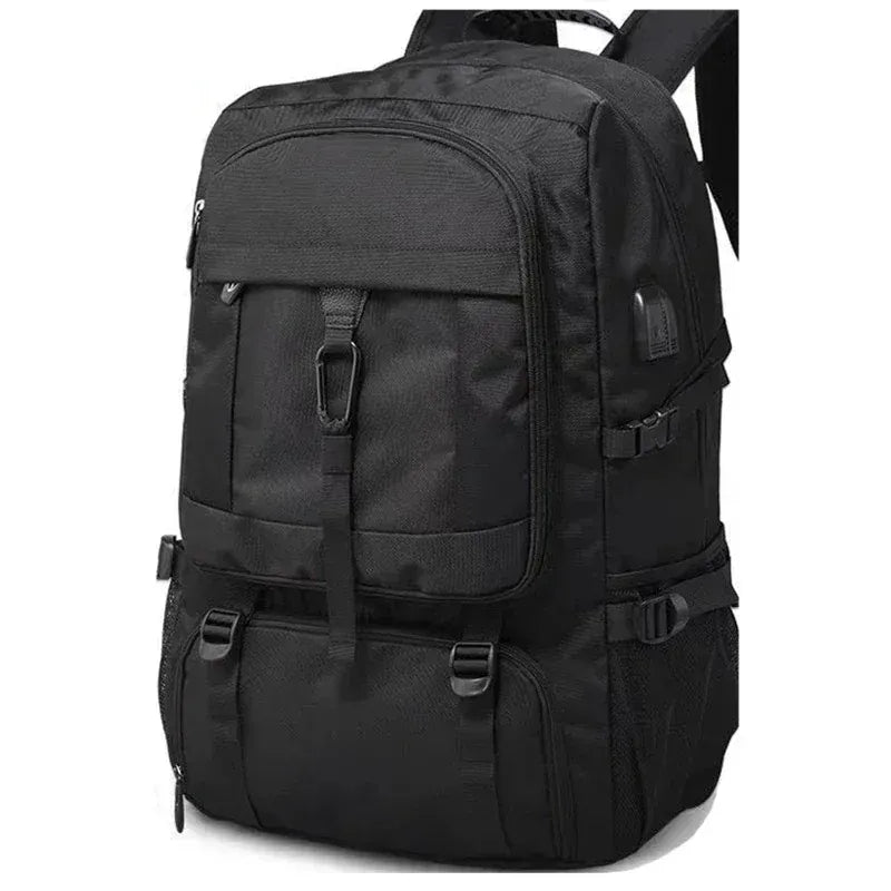 Le sac des voyageurs 50L-No logo 50L 80L Large Travel Backpack Men Separate Shoe Compartment Business Bag Outdoor Sports Waterproof Man Black Storage Backpacks