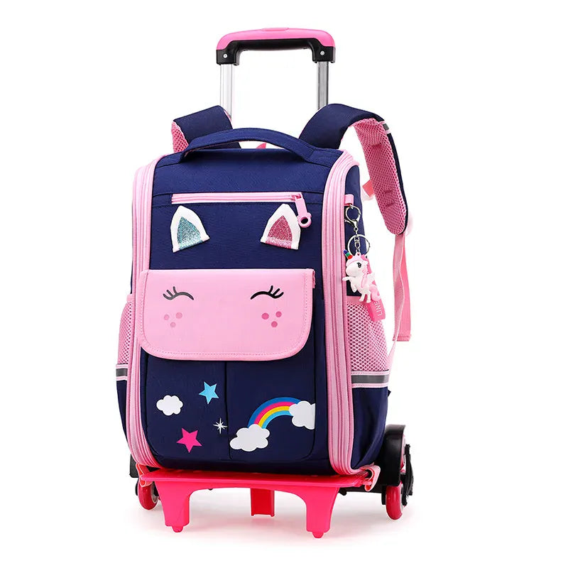 Le sac des voyageurs 6 wheels blue / CHINA Sac à Dos Roulettes Enfant