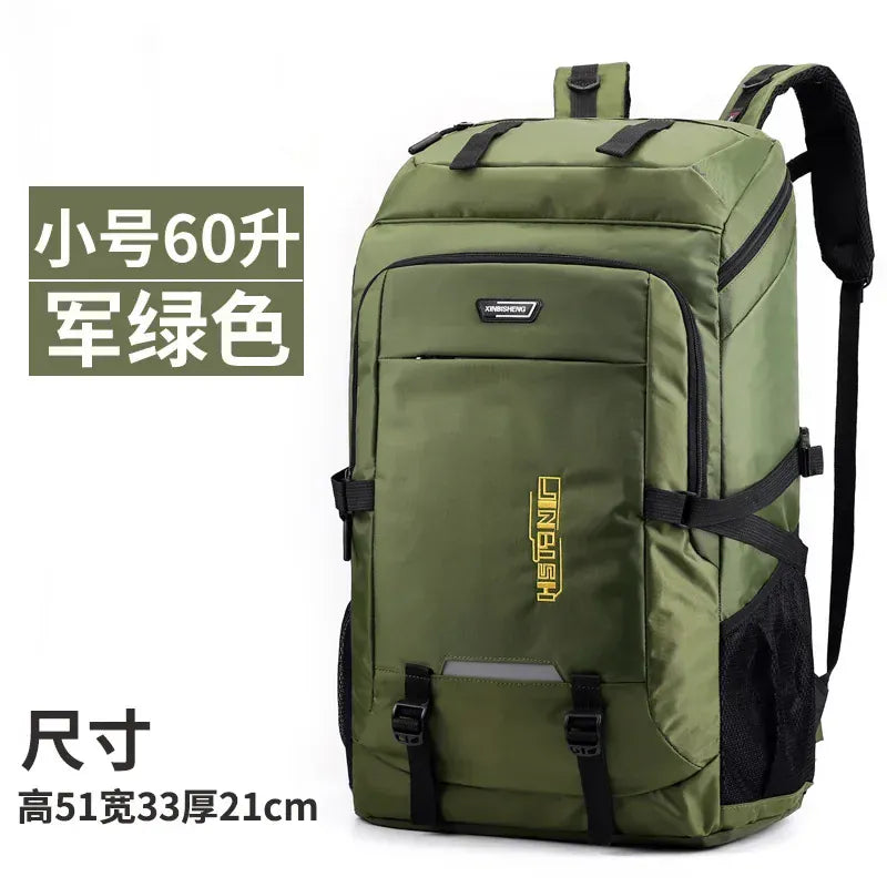 Le sac des voyageurs 60L Green Grand Sac à Dos de Voyage