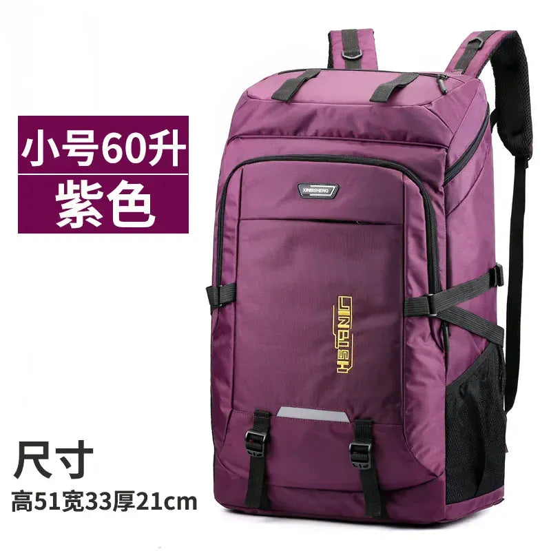 Le sac des voyageurs 60L Purple Grand Sac à Dos de Voyage
