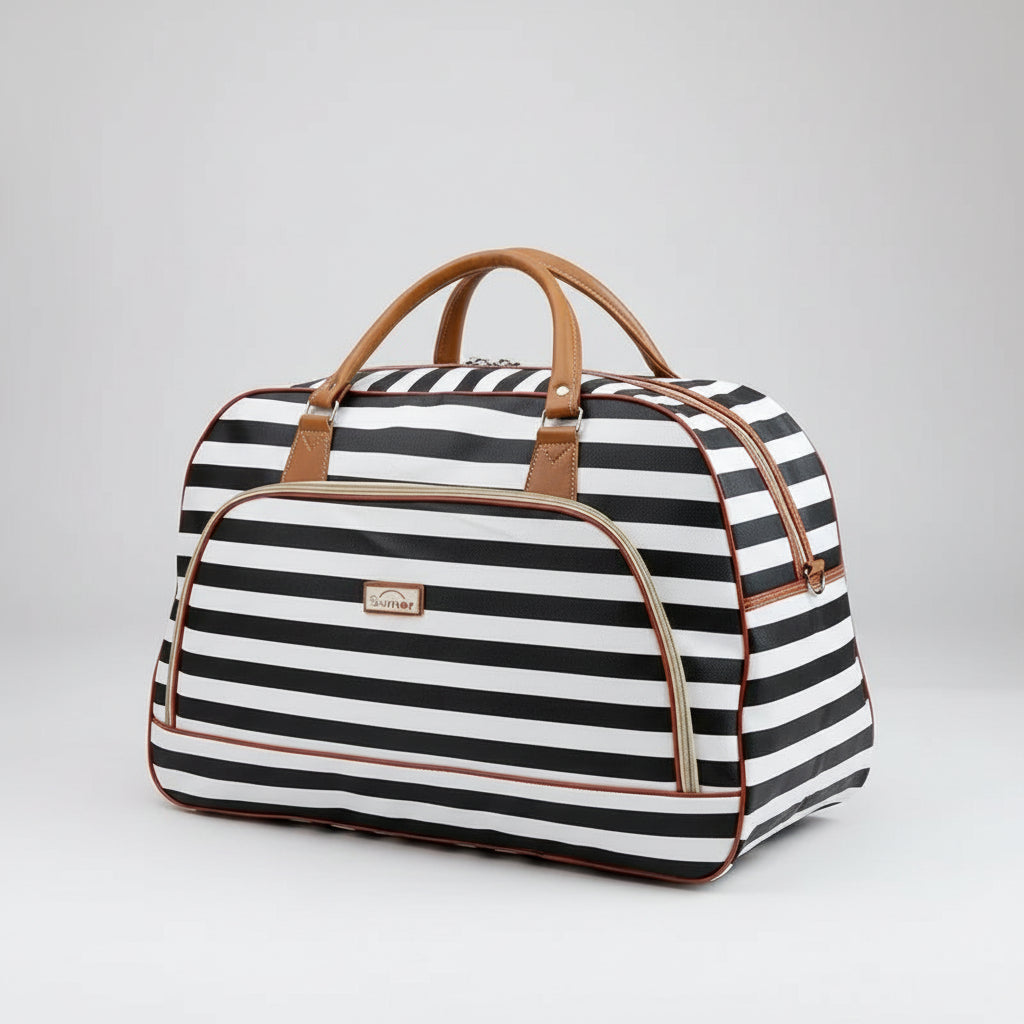 Le sac des voyageurs 8 / 52x35cm Portable Travel Bag PU Duffel Bags Waterproof Large Small Women Hand Bag Short-term Travel Shoulder Bag Large Capacity Handbags