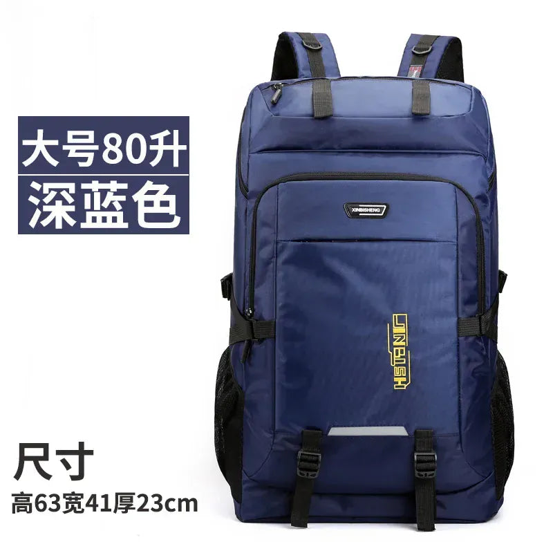 Le sac des voyageurs 80L Blue Grand Sac à Dos de Voyage