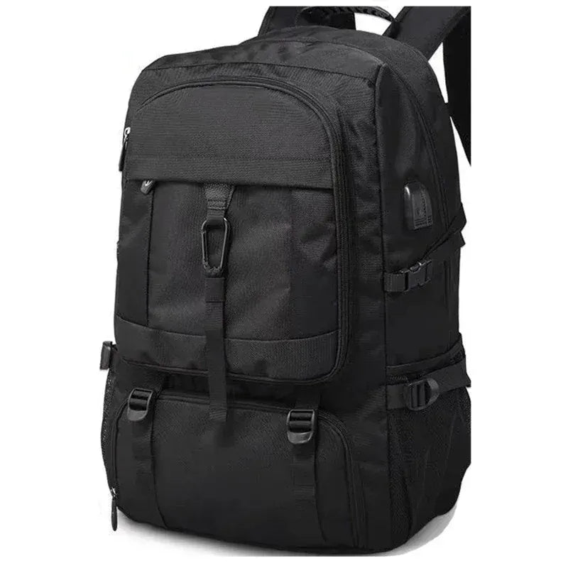 Le sac des voyageurs 80L-No logo 50L 80L Large Travel Backpack Men Separate Shoe Compartment Business Bag Outdoor Sports Waterproof Man Black Storage Backpacks