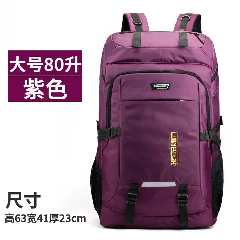 Le sac des voyageurs 80L Purple Grand Sac à Dos de Voyage