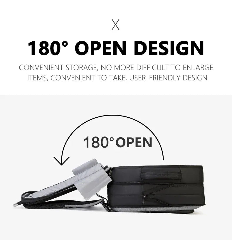 Le sac des voyageurs ARCTIC HUNTER 40L Large Capacity Mens Expandable Backpacks USB Charging Male 17 inch Customizable Waterproof Business Travel Bag