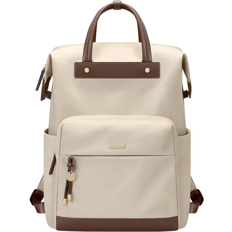 Le sac des voyageurs beige (32x38x13.5cm Sac a Dos Elegant Femme