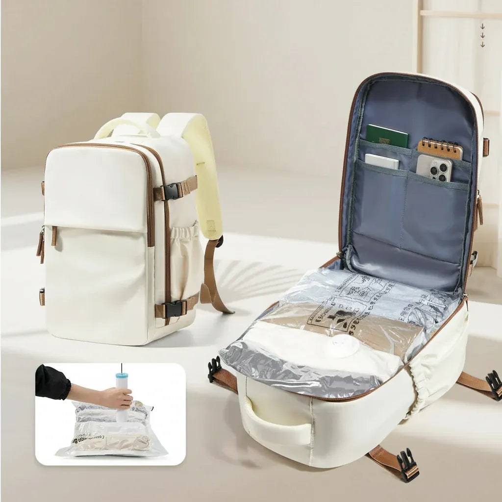 Le sac des voyageurs beige Petit sac de Voyage Pratique