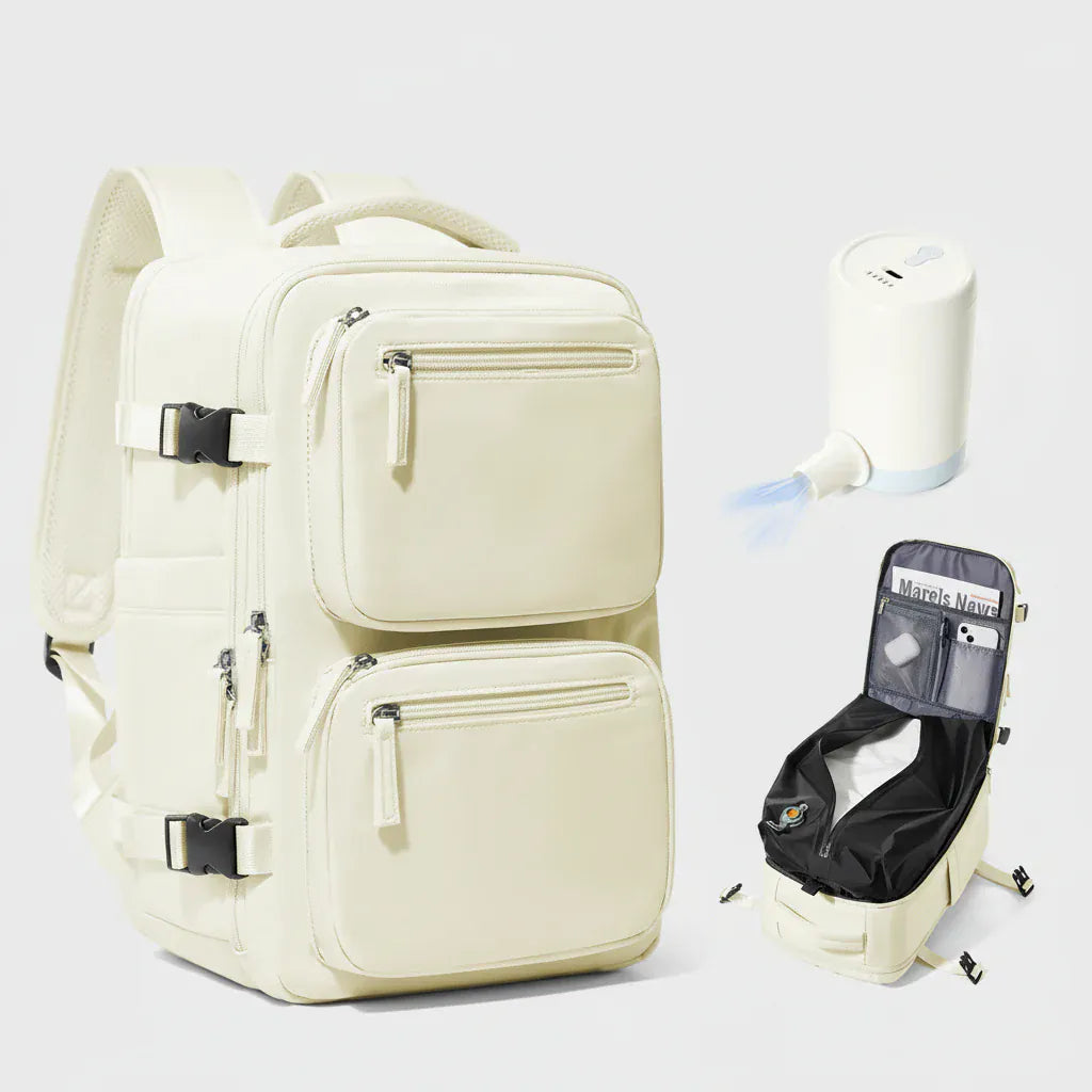 Le sac des voyageurs beige Sac a Dos a Compression Unisexe