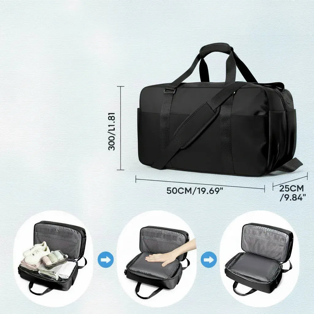 Le sac des voyageurs Beige Sac de Voyage Cabine Compression