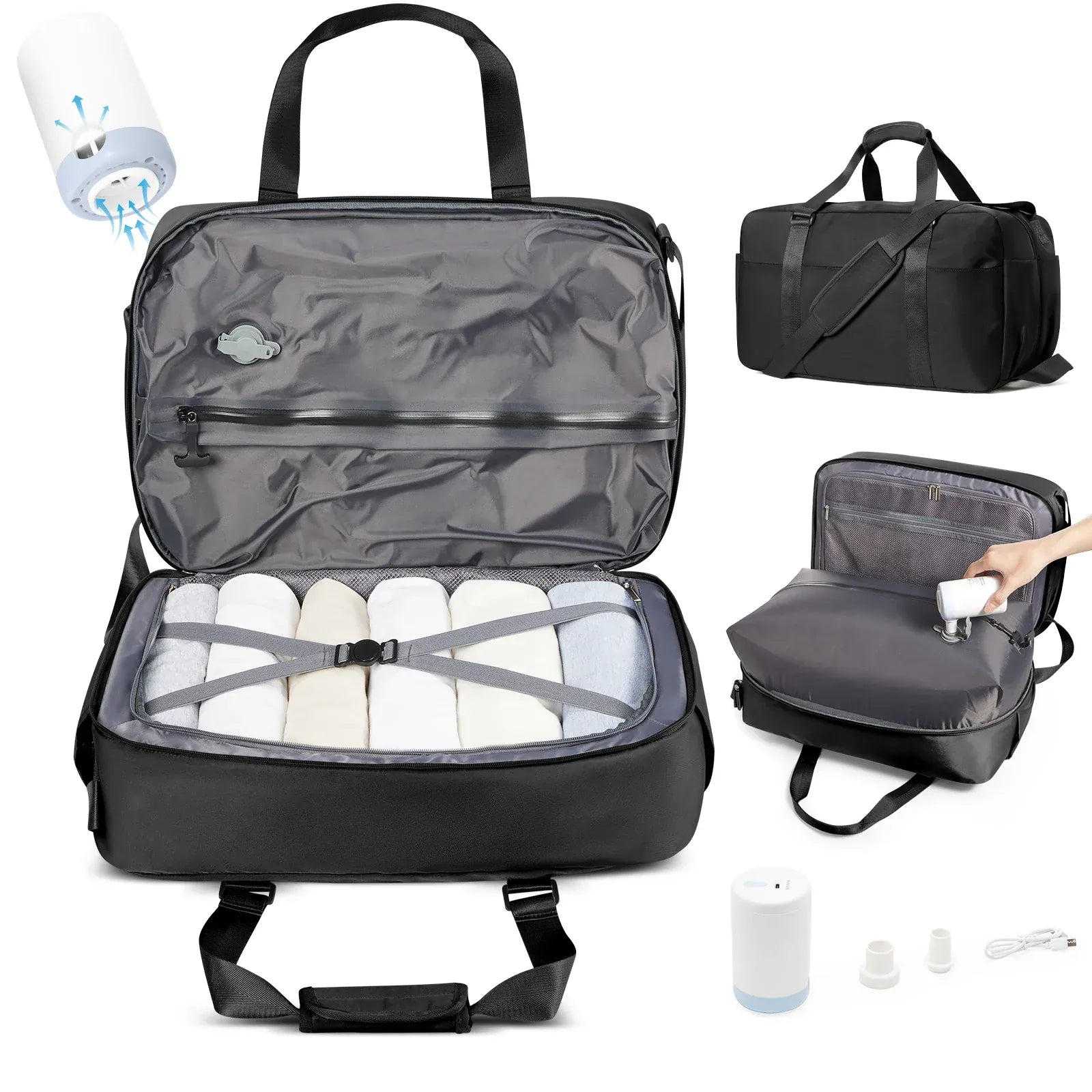 Le sac des voyageurs Beige Sac de Voyage Cabine Compression