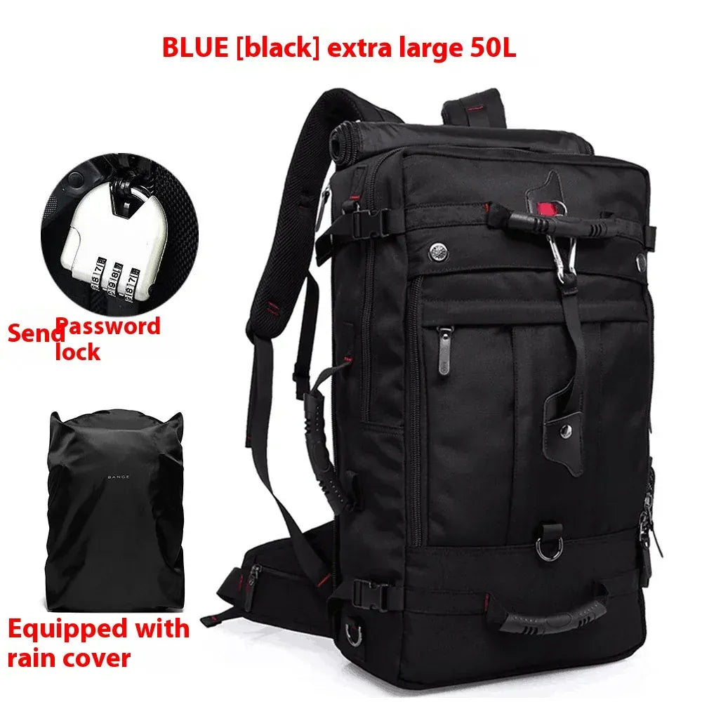 Le sac des voyageurs black 50L  rain cove Sac à Dos Voyage Etanche