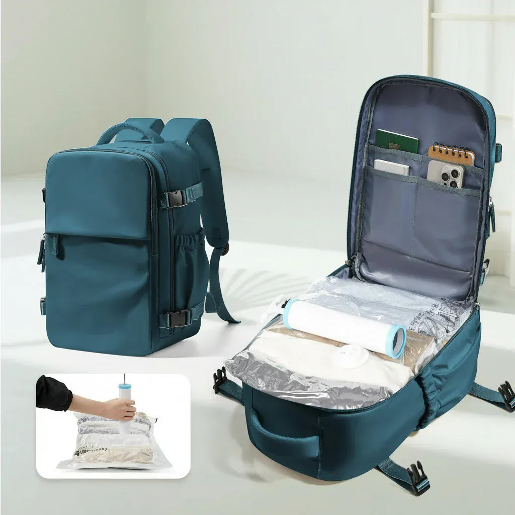 Le sac des voyageurs bleu paon Petit sac de Voyage Pratique