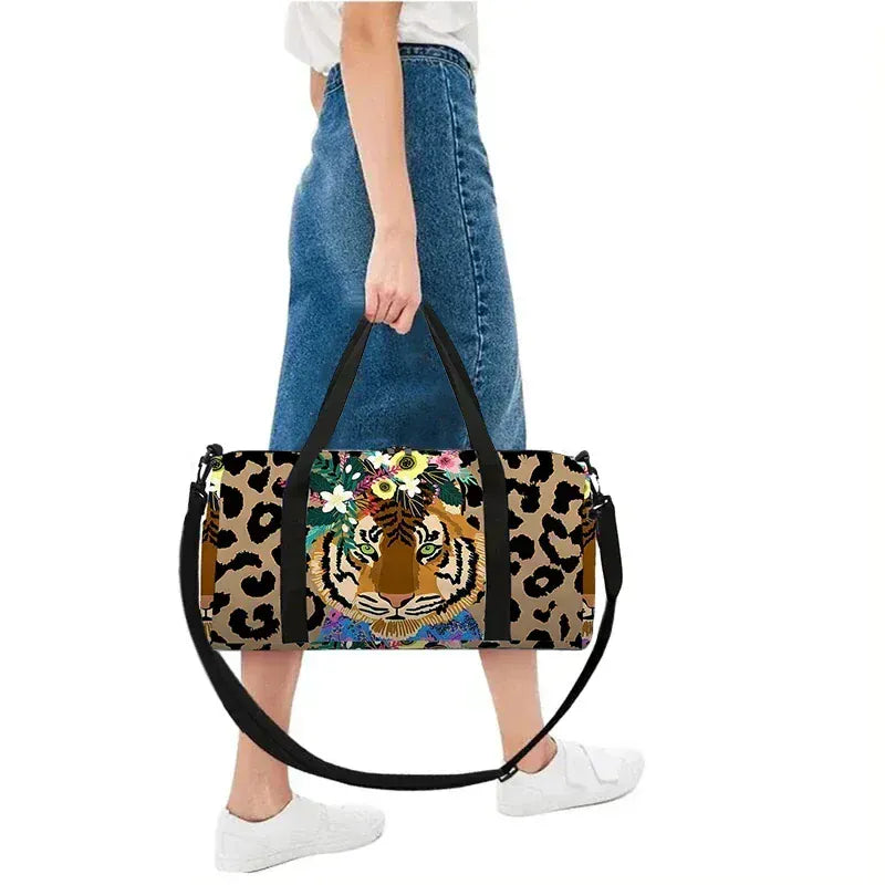 Le sac des voyageurs Brown Sac de Voyage Leopard
