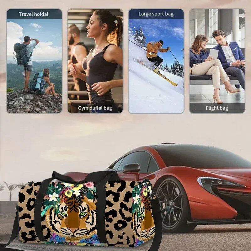 Le sac des voyageurs Brown Sac de Voyage Leopard