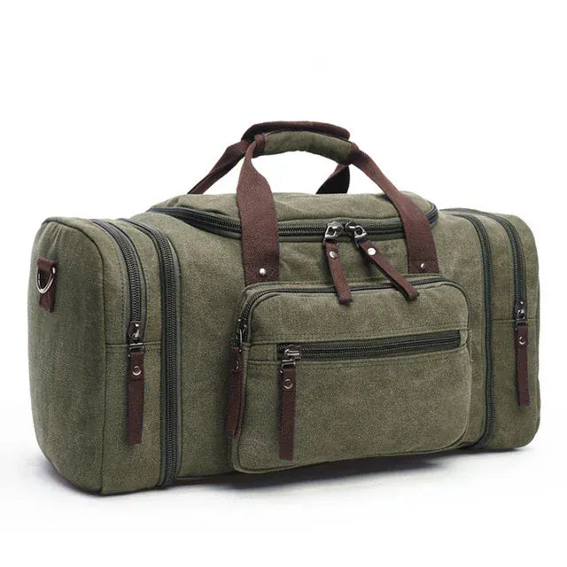 Le sac des voyageurs Green Sac Bandoulière Toile Vintage Homme