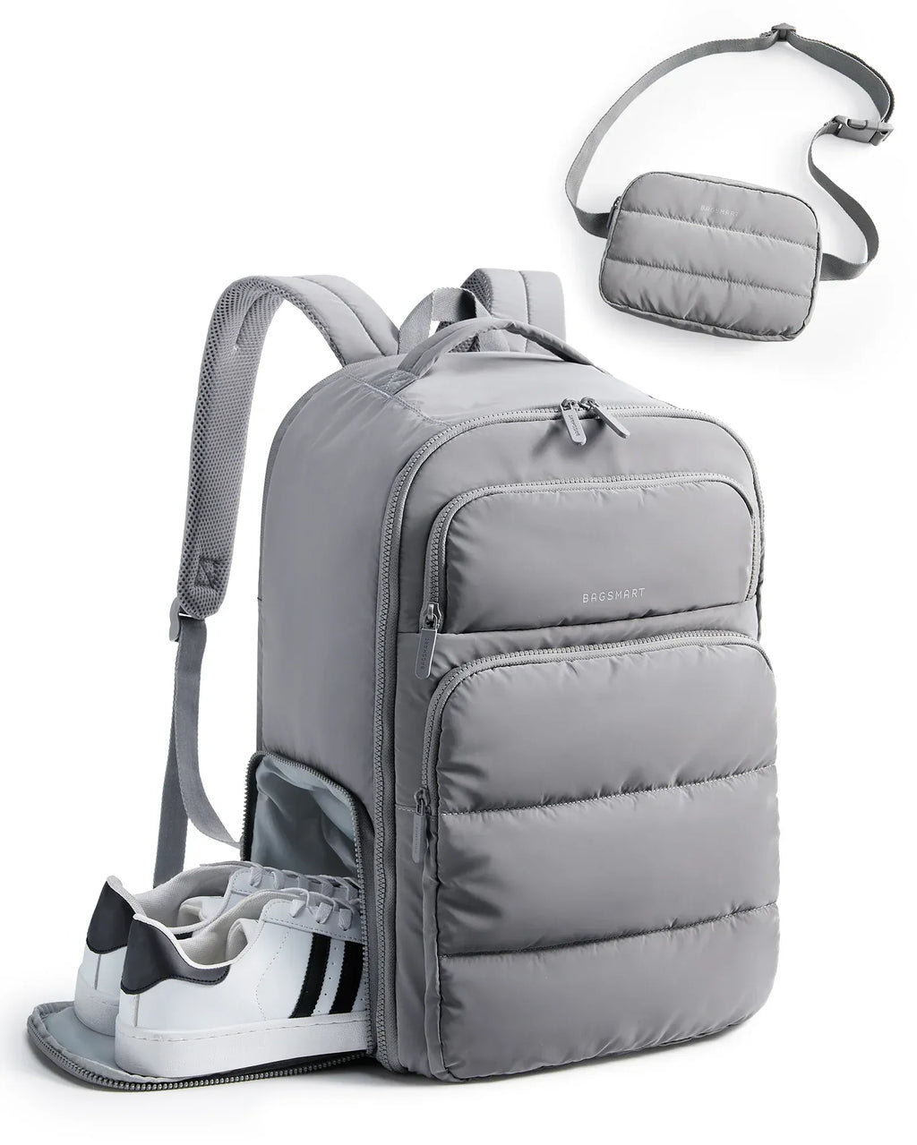 Le sac des voyageurs gris / 17.3 in Sac a Dos Matelasse