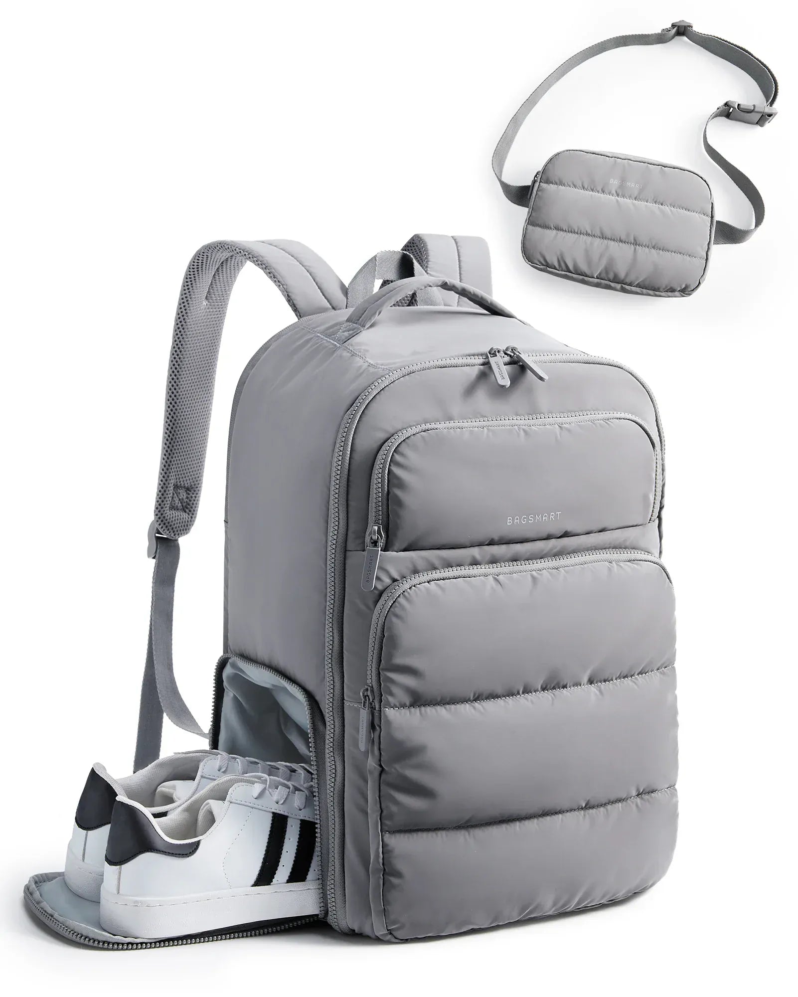 Le sac des voyageurs gris / 17.3 in Sac a Dos Matelasse