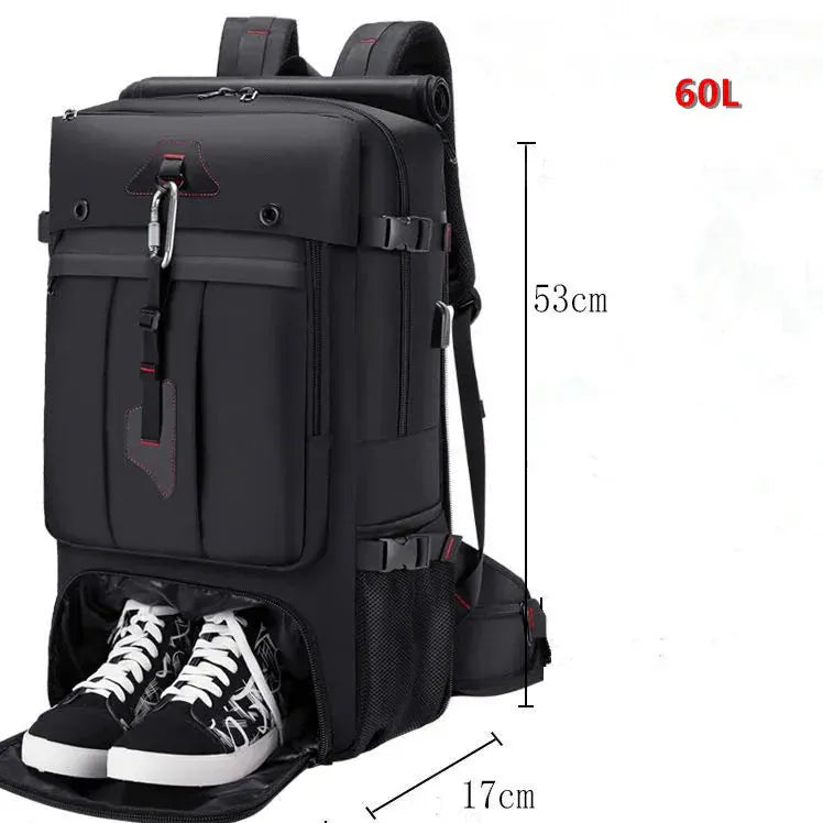 Le sac des voyageurs HS-4065 Black 2 Grand Sac a Dos Rigide Noir