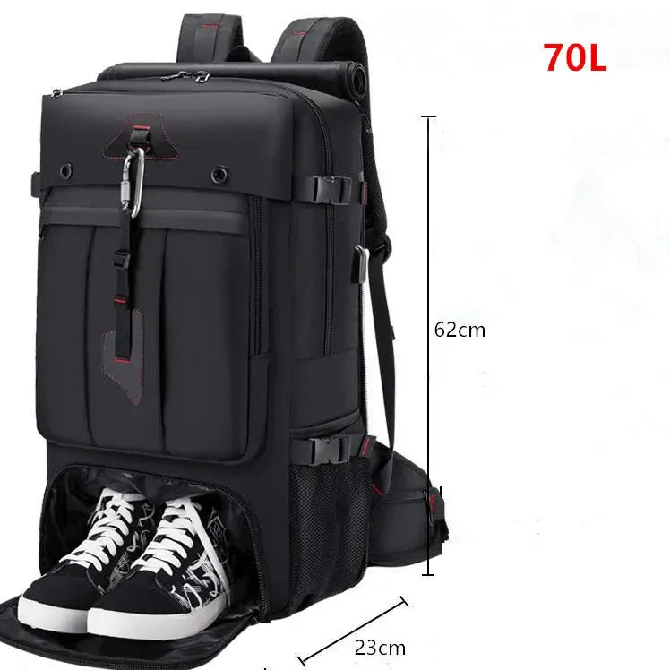 Le sac des voyageurs HS-4065 Black  3 Grand Sac a Dos Rigide Noir