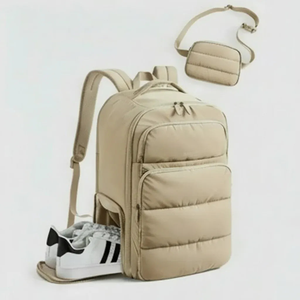 Le sac des voyageurs kaki / 17.3 in Sac a Dos Matelasse