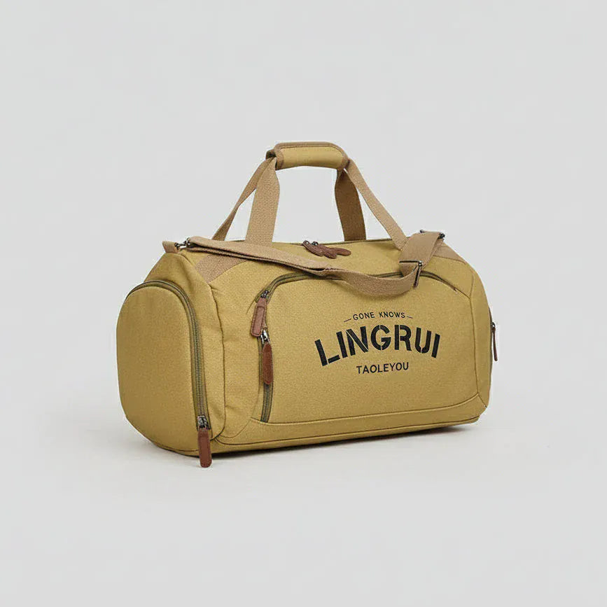 Le sac des voyageurs Khaki Sac de Sport en Toile Tendance