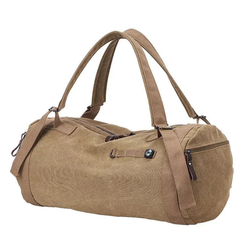 Le sac des voyageurs Khaki Sac de Voyage en Toile