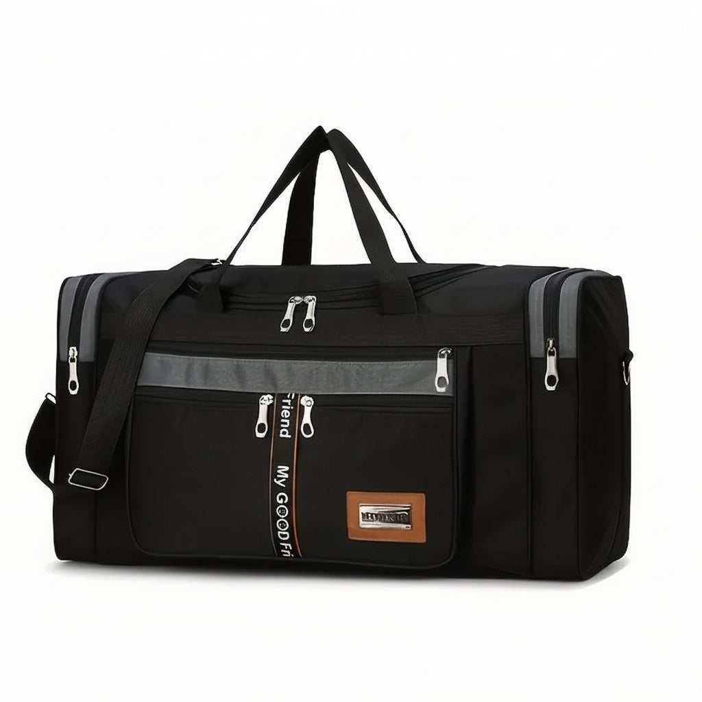 Le sac des voyageurs Large Black Grand Sac de Voyage Nylon