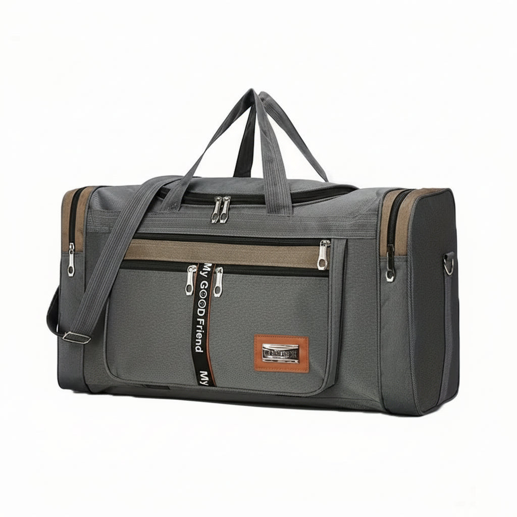 Le sac des voyageurs Large Gray Grand Sac de Voyage Nylon