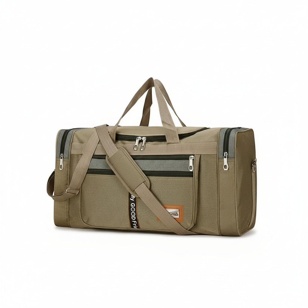 Le sac des voyageurs Large khaki Grand Sac de Voyage Nylon