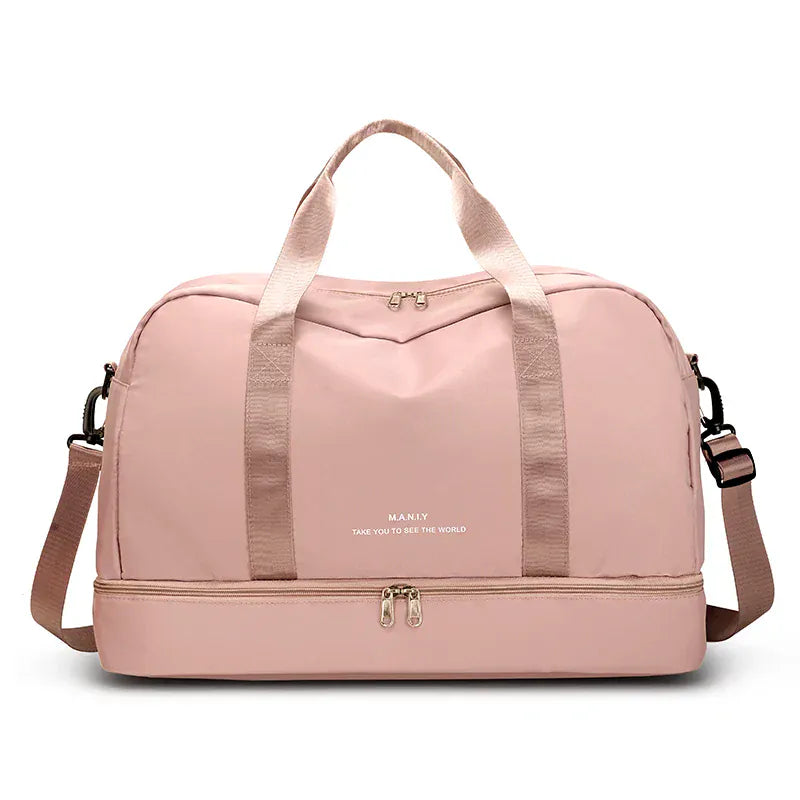 Le sac des voyageurs Light Pink Sac de Sport Multi-Compartiments Impermeable