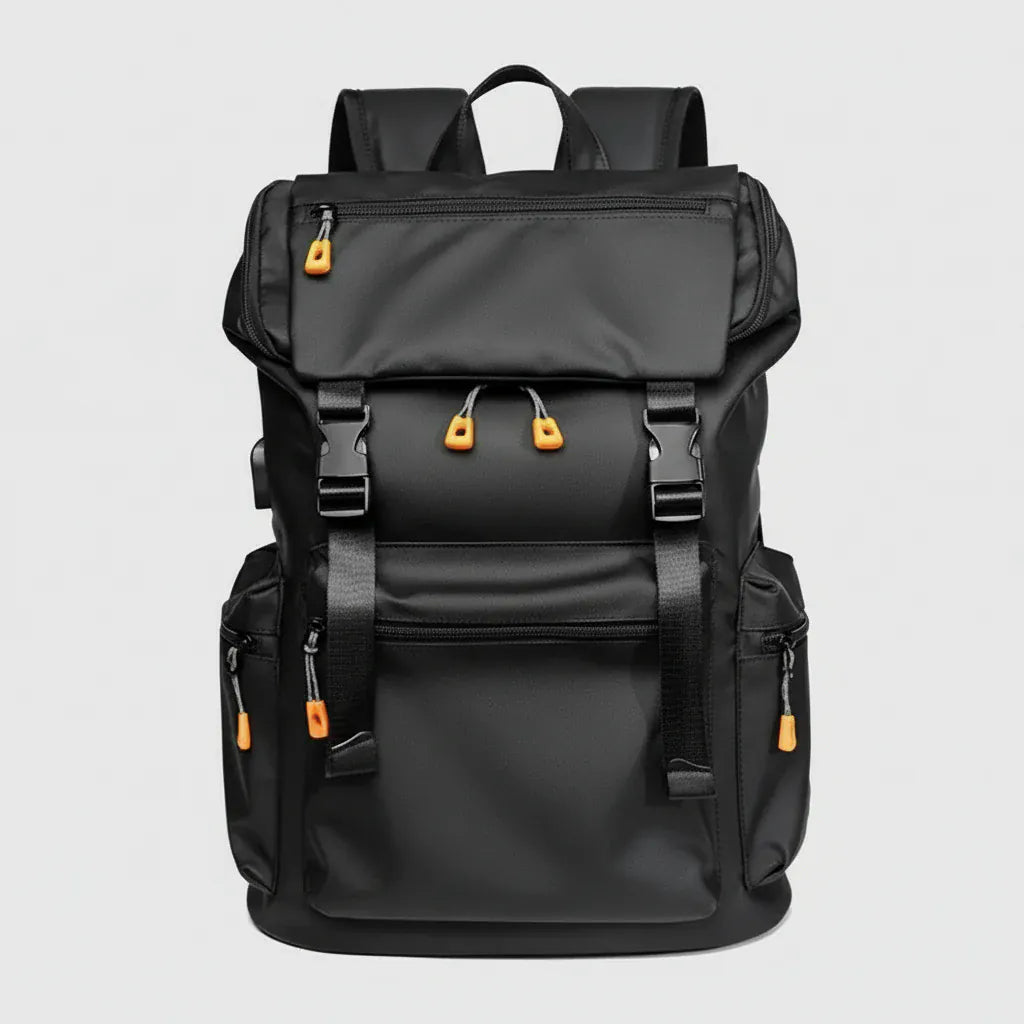 Le sac des voyageurs Noir / 17 pouces Sac à dos homme étanche