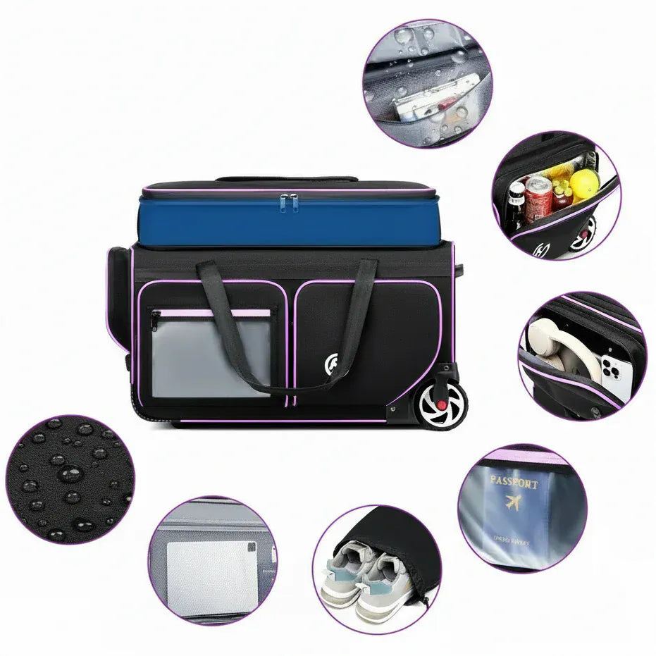 Le sac des voyageurs noir et rose Sac de Voyage Penderie