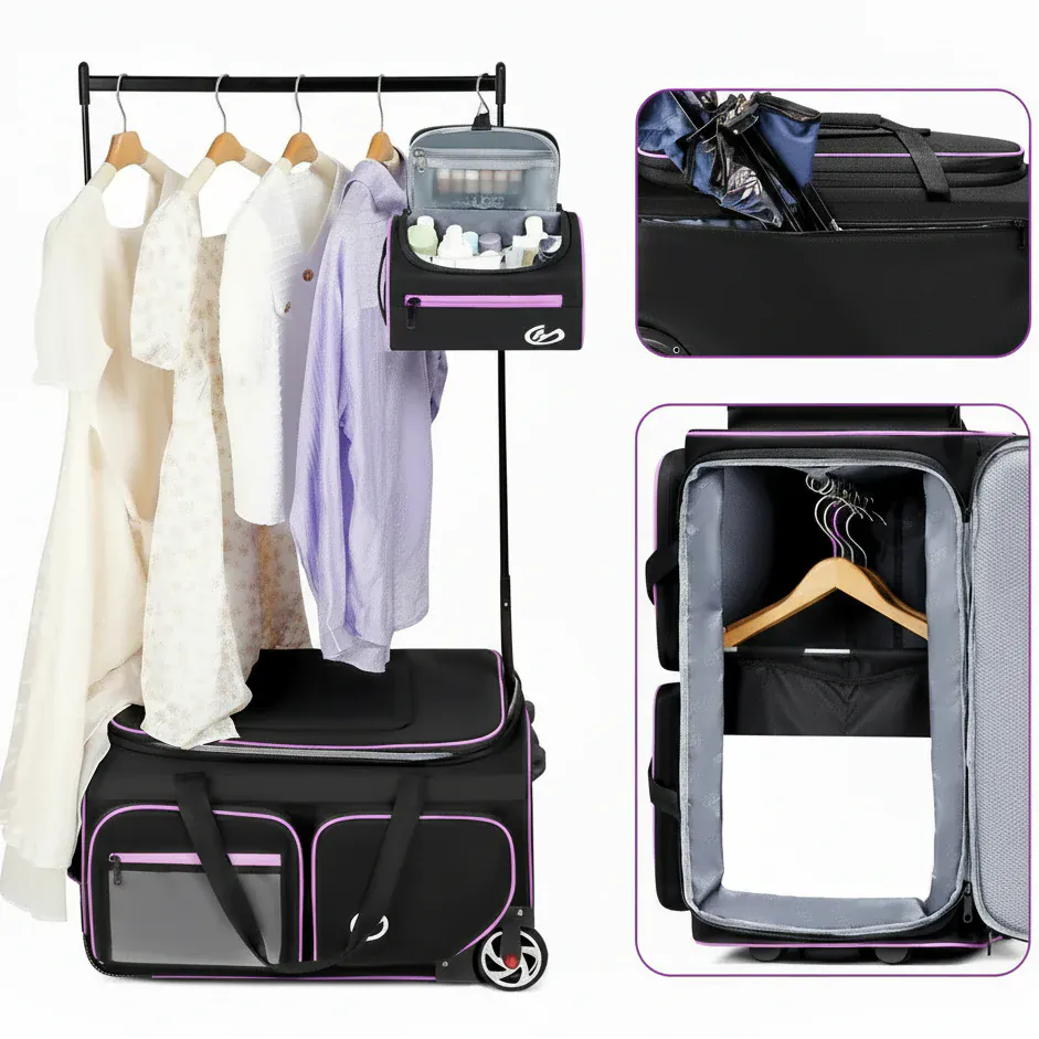 Le sac des voyageurs noir et rose Sac de Voyage Penderie