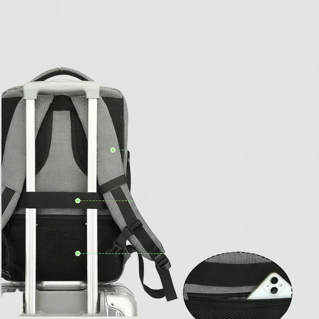 Le sac des voyageurs noir Sac a Dos Multifonction Impermeable