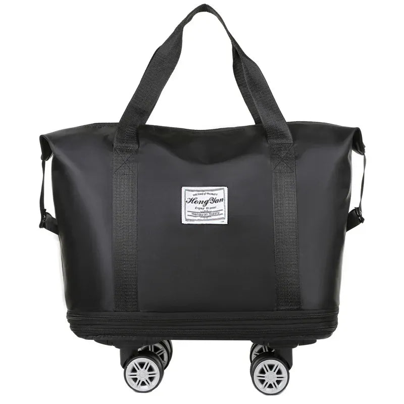 Le sac des voyageurs noir Sac de Voyage Extensible a Roulettes