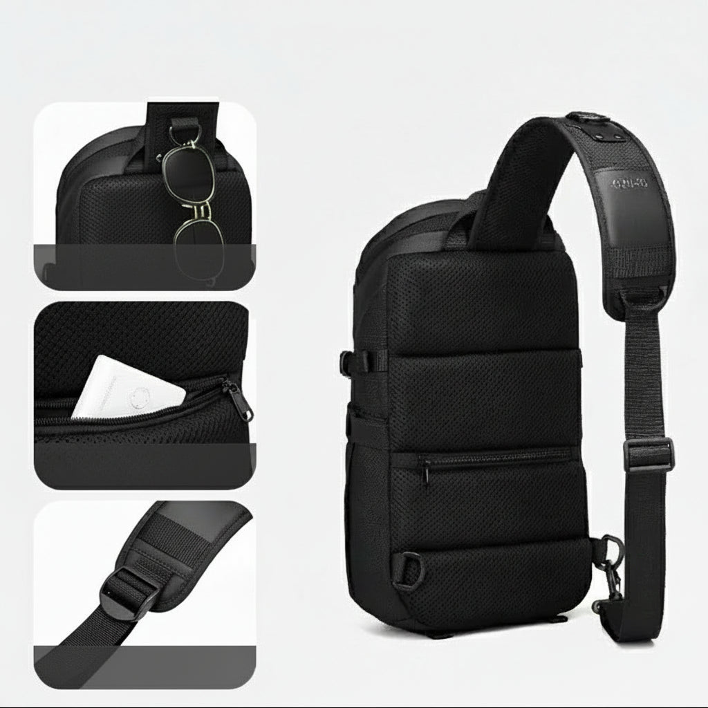 Le sac des voyageurs OZUKO Large Capacity Men Shoulder Bag Waterproof Sling Crossbody Bags for Man Short Trip Messenger Bag Fashion Quality Chest Bag