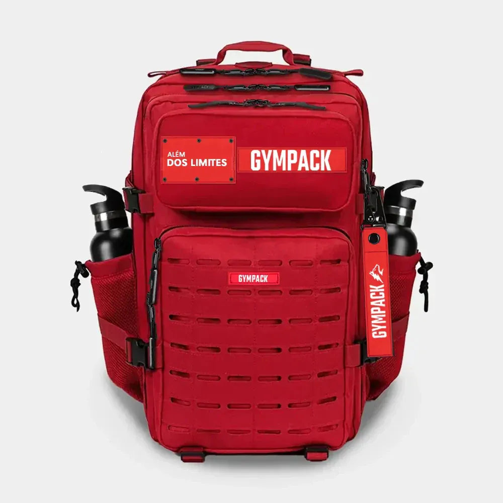 Le sac des voyageurs Red 50L Tactical Gym Backpack with Patch and Keychain for Gym Sports Athletes