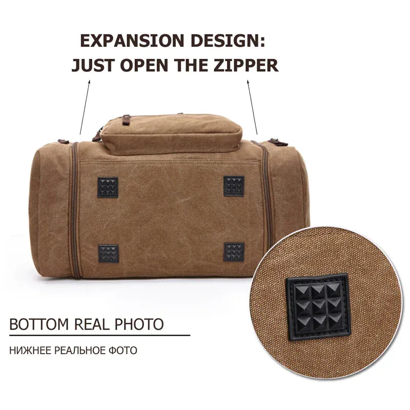 Le sac des voyageurs Sac Bandoulière Toile Vintage Homme