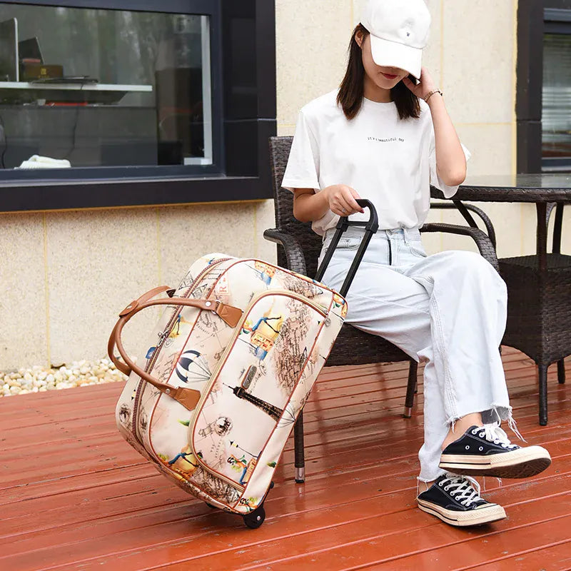 Le sac des voyageurs Sac de Voyage Roulettes à Motifs