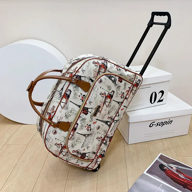 Le sac des voyageurs style 5 Sac de Voyage Roulettes à Motifs