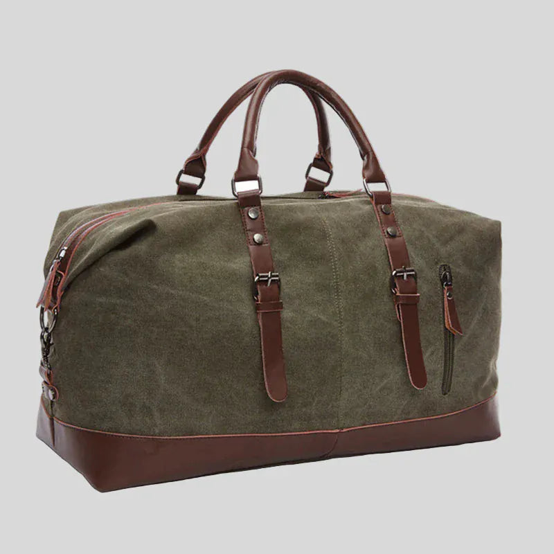 Le sac des voyageurs vert Large Sac de Voyage Homme Vintage
