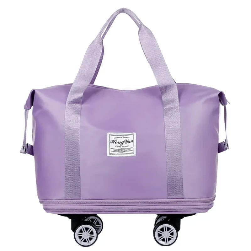 Le sac des voyageurs violet clair Sac de Voyage Extensible a Roulettes